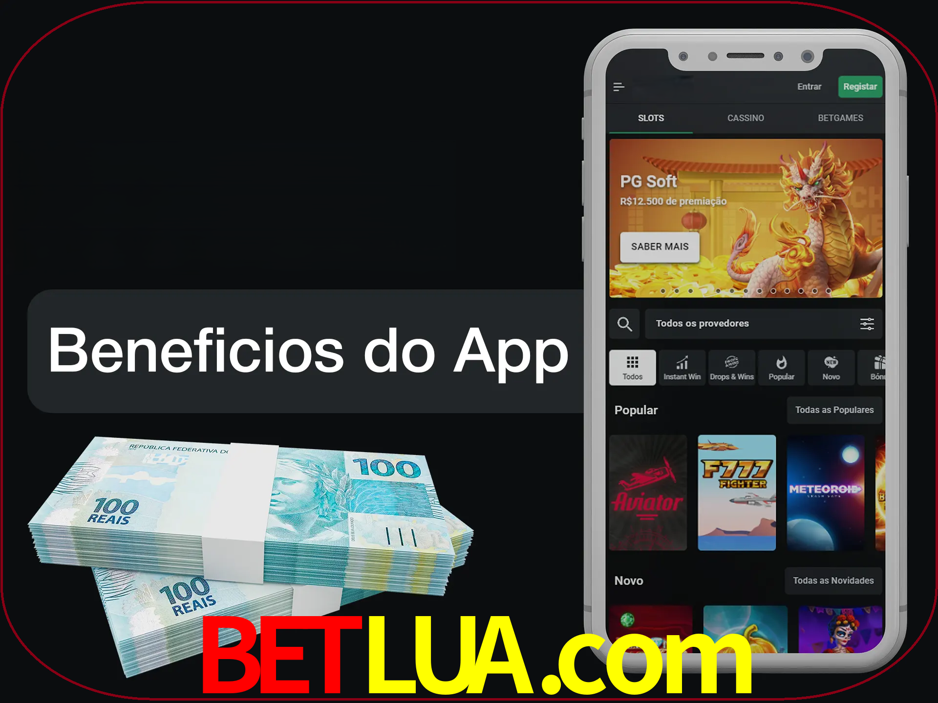 Obtenha todos os benefícios usando o aplicativo.