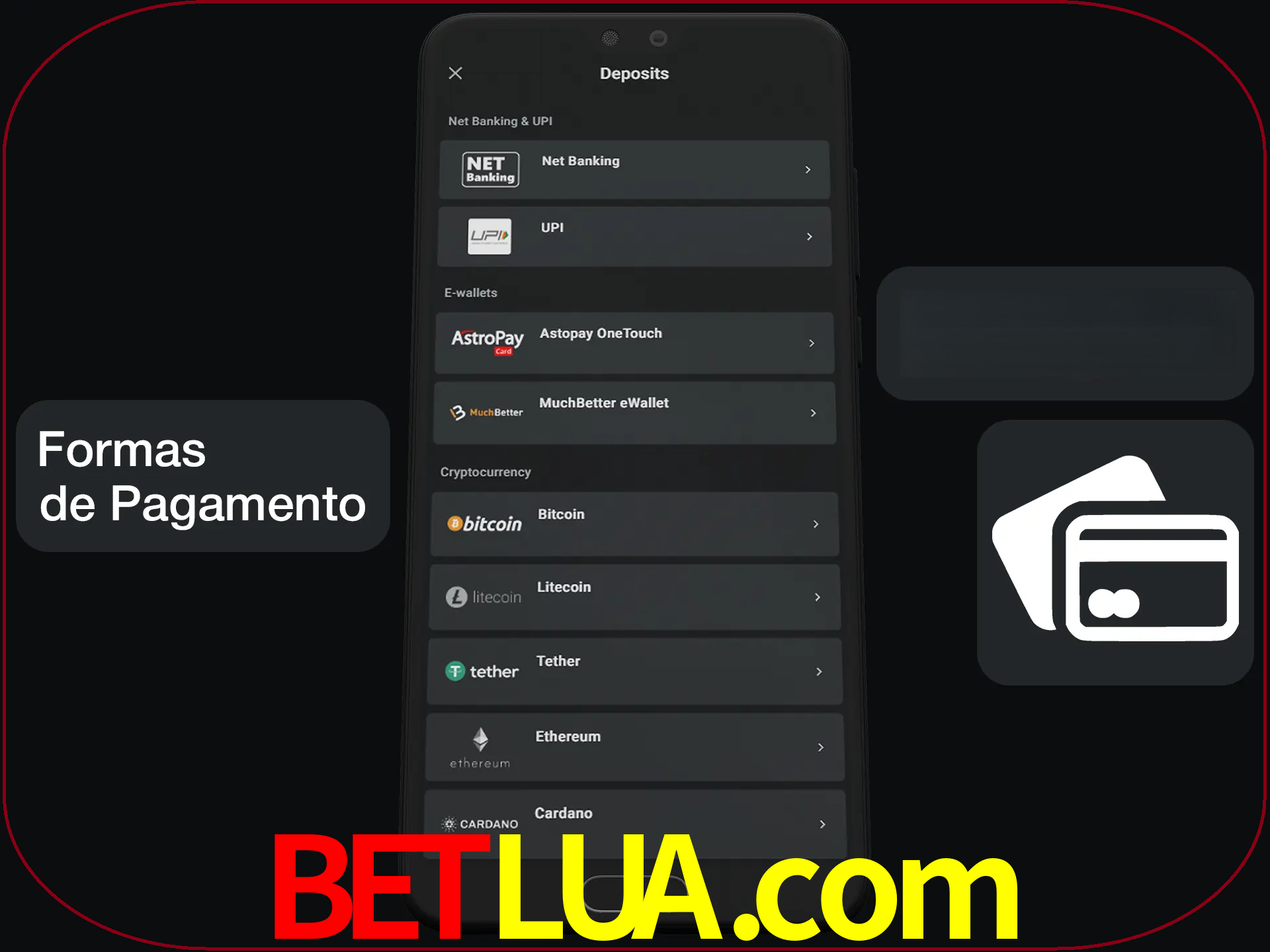 Escolha a forma de pagamento de sua preferência.